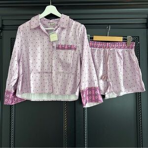 Free People Pink Floral Pajama Set